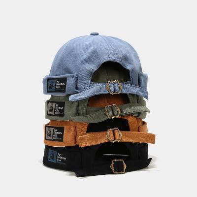 China Custom woven brimless docker hat brand logo hip hop fashion slip buckle JOINT register hat woven brimless hot sale for sale