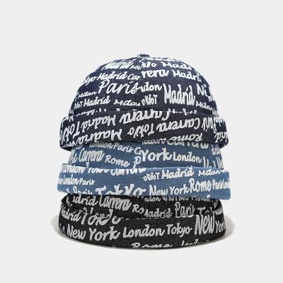 China Vibrant young frame JOINT skull streetwear hip hop hat print full words docker skull brimless fit for most for sale