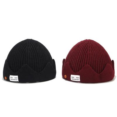 China JOINT High Quality Ribbed Knit Wool Fisherman Beanie With Embroidery Custom Hats for sale