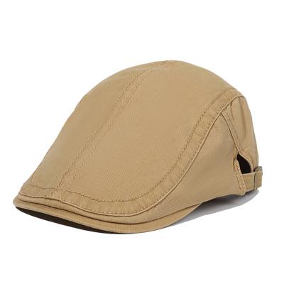 China Hot Selling Solid Color Crossed Out Embroidered Lines Retro Newsboy Casual Hat Men's And Women's British Hat for sale