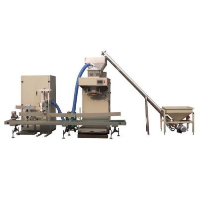 China Chemical Automatic 5kg-50kg Powder Packing Machine With Sewing Machine And Conveyor for sale