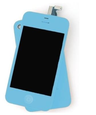 China High Definition Iphone LCD Screen For Iphone 4S LCD With Digitizer Light Blue for sale