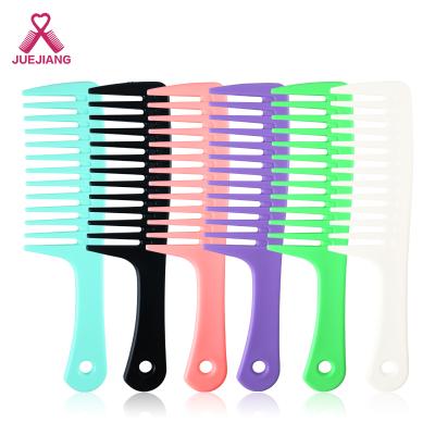 China 1 PC 11 Colors Detangling Tooth Hair Comb Anti-Static Wide Shower Hair Comb Thick Heat Resistant Plastic Large Hair for sale