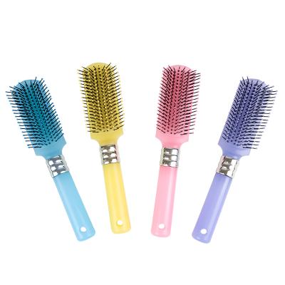 China Cushion 4 Comb Detangling Brush Massage Anti-knot Colorful Curling Anti-Static Hair Brush For Salon Styling Bathroom Accessories Tools for sale