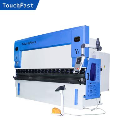 China Stainless Plate Bending Touchfast CNC Press Brake Press Brake Electrohydraulic Servo Metal Bending Machine with Mechanical Compensation for sale