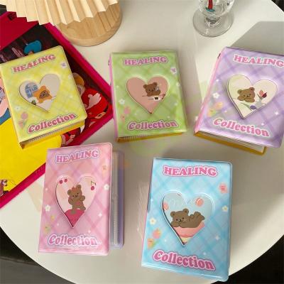 China Custom Shape 64 Hollow Cartoon Cloth Heart Cute Kawaii Cute Comic Print Collecting Small Book Groupie Polaroid Photo Album for sale