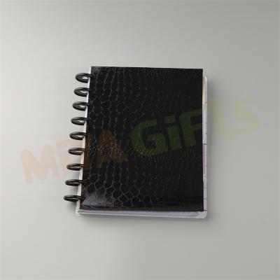 China Hardcover Personalized Brown Croc Platform Textured Cardboard Cover for Diary Journal Planner for sale