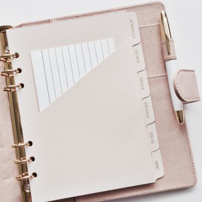 China W05 binder paper pocket for planner w05 binder paper pocket for planner for sale