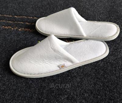 China Wholesale Custom Thickened SPA Slipper Foam Home Hotel Spa EVA Plush Terry Disposable Luxury Hotel Slippers for sale