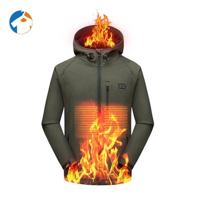 China Outdoor Fashion Windproof Heat Man/Female Jacket Winter Trench Coat USB Warm Heated Jacket for sale