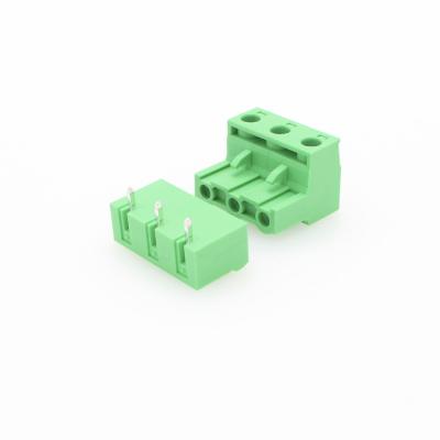 China Hot Sells KF2EDG PCB Pitch 7.62/7.5/5.08/5.0/3.5/3.81mm Green 2/3/4/5/6/7/8-16 Pin Cage Plug-In Terminal Block Connector for sale