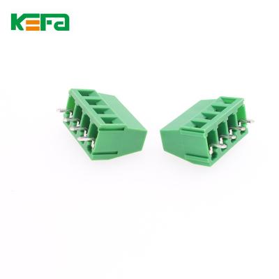 China Low Price KF128/301/126/127/129/950/635 2/3/4/5/6/7/8P Low Voltage PCB Block 45 Degree Various Speaker Terminal Connector quotation for sale