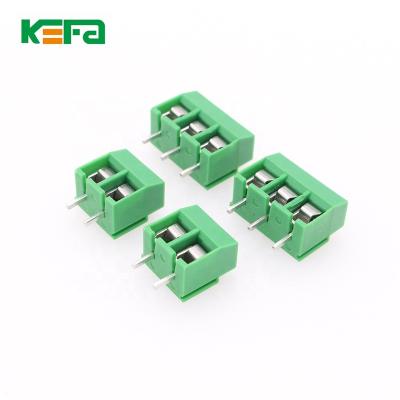 China Competitive price KF126-5.0 PCB cage KF126-5.0 din 2P/3P/4P/5P/6P/7P/8P/9P green red brass spliceable rail terminal block pluggable for sale