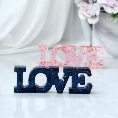 China Resin European Romantic Home Decoration Europe Decoration Simple English Letters LOVE Marriage Proposal Decoration for sale