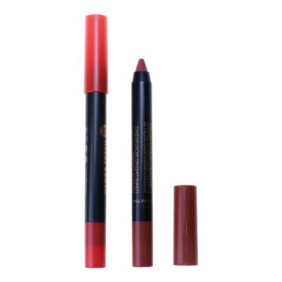 China Wholesale 9 Colors Vegan Waterproof Cosmetic Lip Colorant High Liner Waterproof Lipstick Pencil Private Label for sale