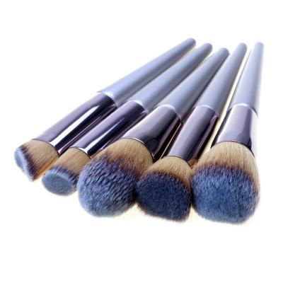 China Angular Blush To Dial Professional Soft Synthetic Synthetic Silver Gradient Makeup RTS 14 Pcs Wooden Hair Set Brush for sale