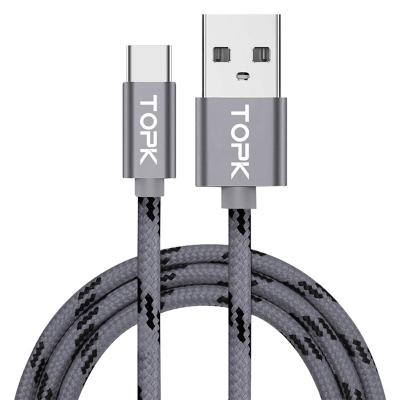 China (5V/3A or 9V/2A) Free Shipping TOPK AN09 2M Quick Charge 3.0 C Weave QC3.0 USB Cable Free Charging Nylon Type 18W for sale