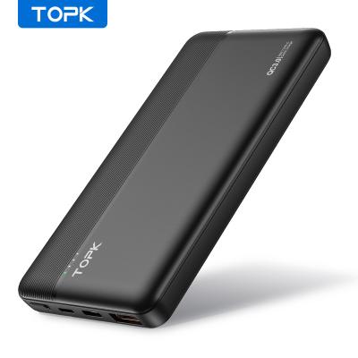 China Fast Charging Type C Charger Power Palladium 10000mAh Portable Power Bank i1015P USB Mobile Bank Support TOPK 18W QC3.0 for sale