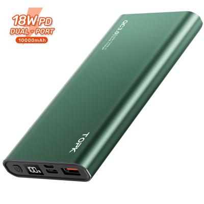 China Palladium Powerbank Support TOPK 10000mAh I1006P Portable Mobile Charger Quick Charging Fast Charging Power Bank for sale