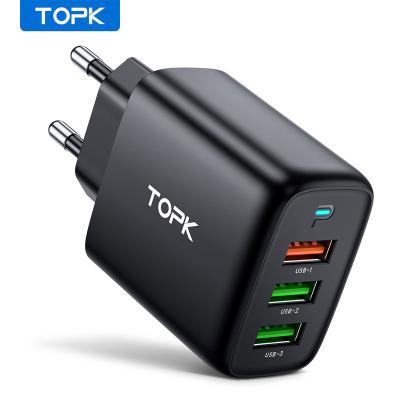 China New Arrivals TOPK B15-A3 20W USB C 30W QC3.0 2021 Wall Charger Portable Mobile Phone Fast Charging Fast Charger For iPhone 12 for sale