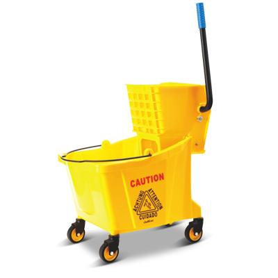 China China Viable 36L High Quality Plastic Down Press Cleaning Double Bucket Mop Wringer Cart for sale