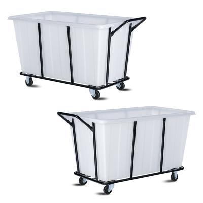 China 280 Liters Super Low Prices Luxury Commercial High Quality Plastic Laundry Cart With Wheels for sale