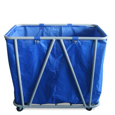 China Other Factory Wholesale High Quality Universal Plastic Commercial Hotel Cart Canvas Laundry Cart Large for sale