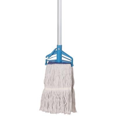 China Dusting And Cleaning Wood Cotton Sustainable Hotel Floor Wire Absorbent Broom Wax Replaceable Mop for sale