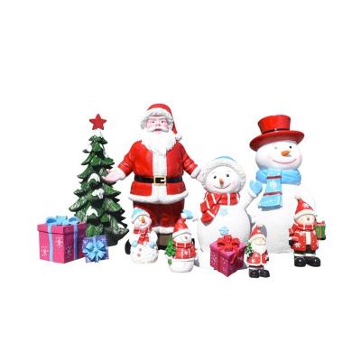 China Expensive Wholesale Cheap Artificial Art Large Santa Sleigh Sculpture Outdoor Christmas Noise Sculpture For for sale