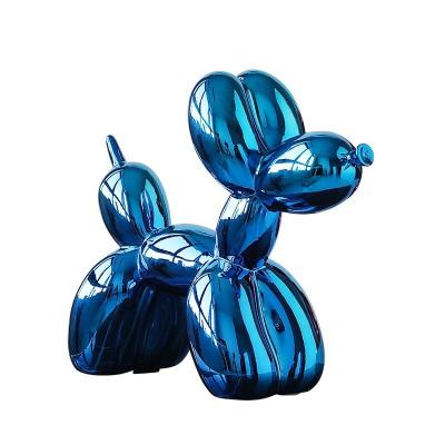 China Europe for sale pop art sculpture crafts colore light balloon dog luxury resin ornamentelectroplating sculpture for sale