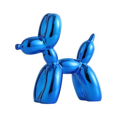 China Europe Nordic minimalist style balloon dog ornaments decoration multicolor electroplating animal resin sculpture crafts for sale