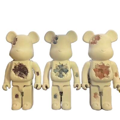 China Japan 1000% Eroded Crystal Doll Tide Ornaments Handmade Bearbrick Resin Light Luxury Decoration Gift Gift Sculpture for sale