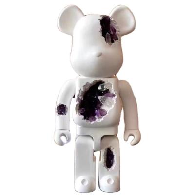 China Modern High Quality Artificial Pop Art Sculpture Resin Craft Crystal Bear Brick for sale