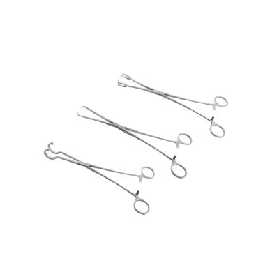 China Reusable Hysterectomy Clamp Ligamenta Hook Forceps Myoma Grasping Vaginal Forceps Instruments for sale