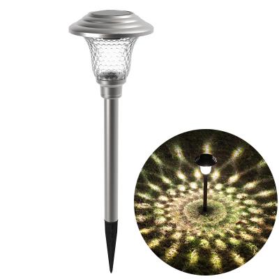 China Garden Outdoor Waterproof 12pcs 3color Ground Landscape Lighting Garden Lawn Spike Lights Auto on Off Solar Pathway Glass LED 10 80 2V for sale