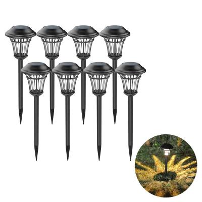 China Garden Bright Pathway Outdoor Garden Glass Stainless Steel Waterproof  Wireless Landscape Solar Stake Lawn Light for sale