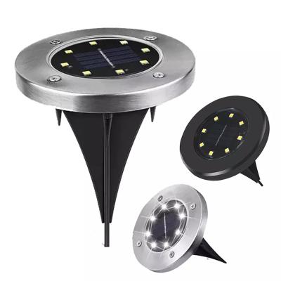 China Garden Outdoor Warm White Waterproof underground Lawn Solar Disc Ground lamp Led Solar Garden buried light For Patio Pathway Yard for sale