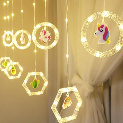 China String light Holiday lighting curtain Lights Set permanent rgb USB charging christmas led string light for sale