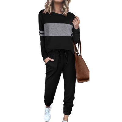 China Breathable Colorblock Sweatsuits Sets For Women Casual 2 Piece Outfits Lounge Sets for sale