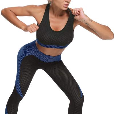 China Womens Breathable 2 Piece Tracksuit Workout Set - High Waist Leggings And Crop Tops for sale