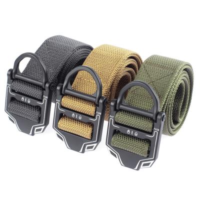 China Nylon Tactical Belt Nickel Free Men's Mountaineering Foot Training Belt Universal for sale