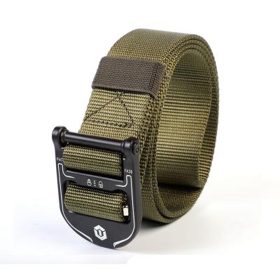 China Unisex Military Adjustable Training Duty Combat Waist Belt Nylon Belt Green Army Green Nylon Tactical Belt for sale