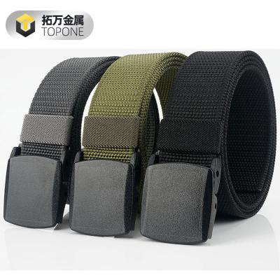 China Outdoor Military Plastic Nylon Belt Strap Men's Belt Buckle Tactical Nylon Belt Nylon + Buckle Plastic 1.5 Inches for sale