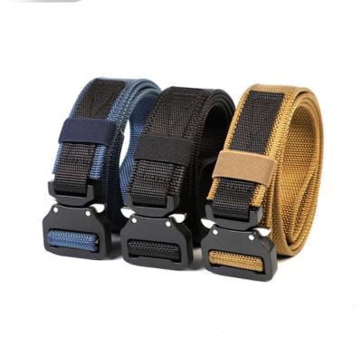 China Factory Alloy Buckle Strong Stitching Nylon Belt Men's Casual Military Hiking Rigger Belt for sale