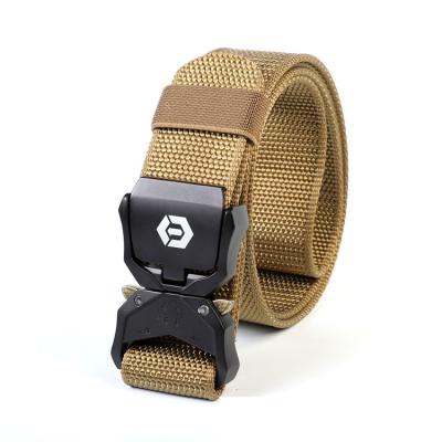 China Logo Custom Belt Aluminum Alloy Quick Release Military Grade Wear-Resistance Tactical Nylon Belt for sale