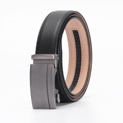 China New Fashion Autokinetic Alloy Buckle Automatic Click Buckle Real Leather Men's Belts for sale