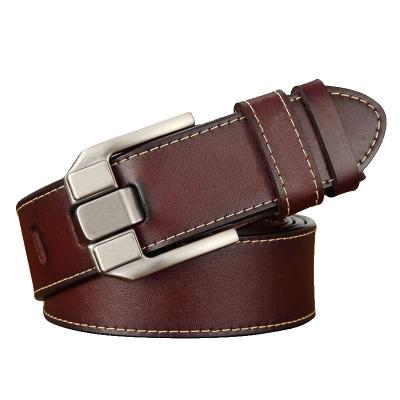 China Fashion.Casual.Business Leather Belt Men's Pin Buckle Youth Retro Casual Pure Leather Belts For Men for sale