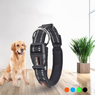 China Reflective Walking Dog Collars With Quick Release Buckle Nylon Dog Collar for sale