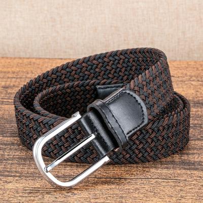 China Fashion.Casual.Leisure Men Women Stretch Canvas Square Metal Belt Buckle Military Luxury Tactical Belt For Obesity for sale