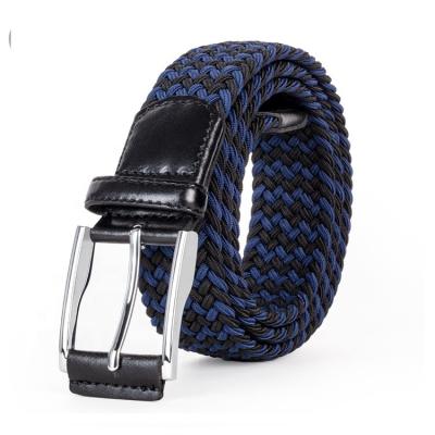 China Fashion.Casual.Leisure new style mixed stretch multicolor braided woven elastic canvas belts for women men for sale